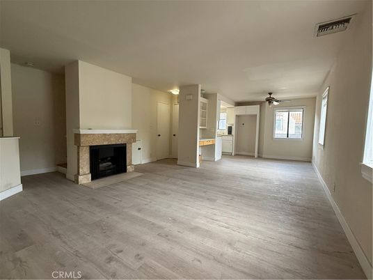 Empty room, Fireplace, Interior, Wood Texture Flooring
