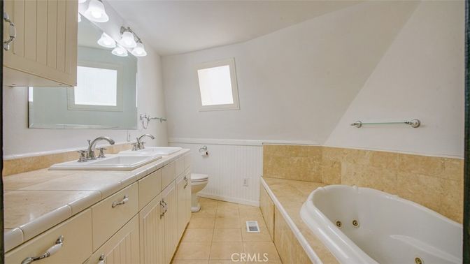 Bathroom, Dual Sink Vanities, Interior, Tile Countertops