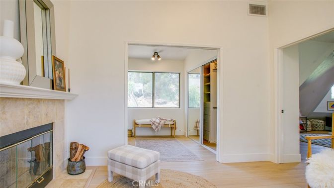 Fireplace, Interior, Wood Texture Flooring