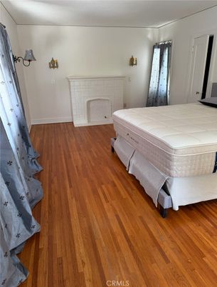 Bedroom, Fireplace, Interior, Wood Texture Flooring