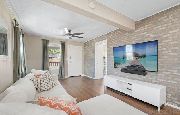 Interior, Living room, Stone Walls, Wood Texture Flooring