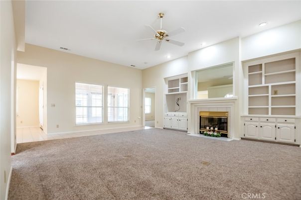 Empty room, Fireplace, Interior, Recessed Lighting