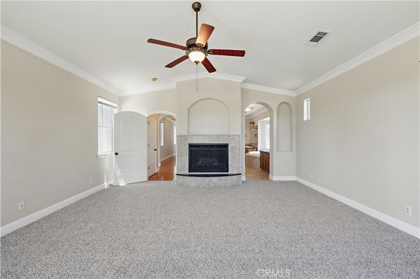 Empty room, Fireplace, Interior