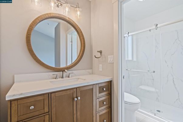 Bathroom, Glass Shower, Interior, Marble Walls