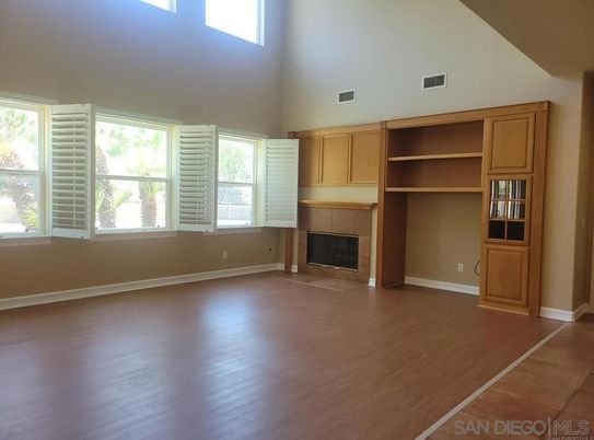 Empty room, Fireplace, Interior, Wood Texture Flooring