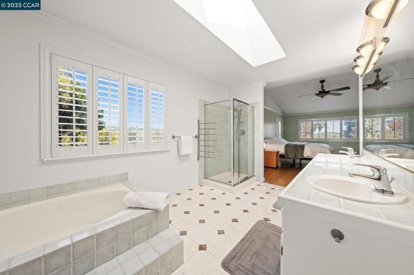 Bathroom, Bedroom, Dual Sink Vanities, Glass Shower, Interior, Tile Countertops
