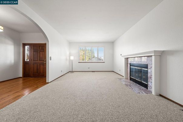 Empty room, Fireplace, Interior, Wood Texture Flooring