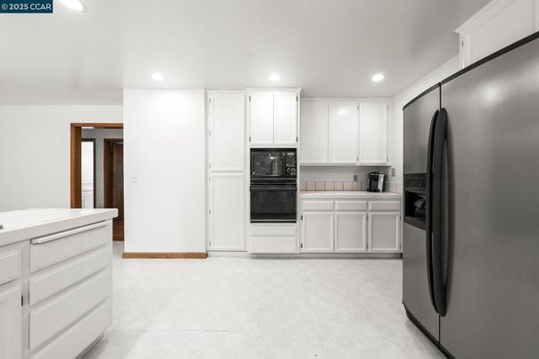 Interior, Kitchen, Recessed Lighting, Tile Countertops