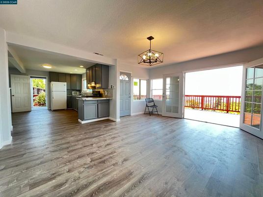 Chandelier, Interior, Kitchen, Pendant Lights, Recessed Lighting, Wood Texture Flooring