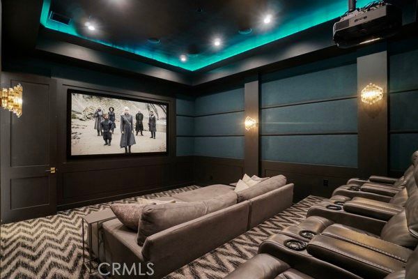 Home Theatre Room, Interior, Projection Screen, Recessed Lighting, Theatre Room