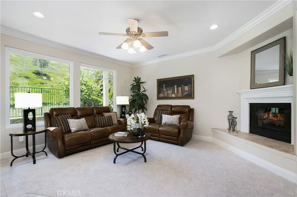 Fireplace, Interior, Living room, Recessed Lighting