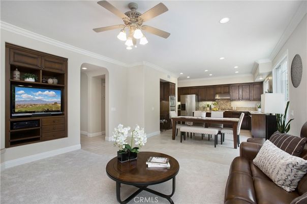 Dining room, Interior, Kitchen, Living room, Recessed Lighting, Stainless Steel Appliances