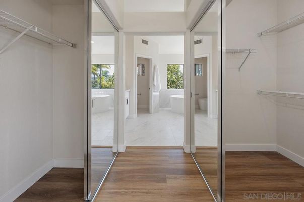 Bathroom, Interior, Marble, Walk-in Closets, Wood Texture Flooring
