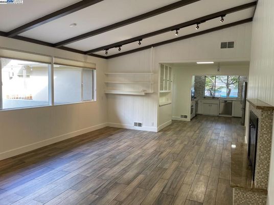 Empty room, Fireplace, Interior, Wood Texture Flooring