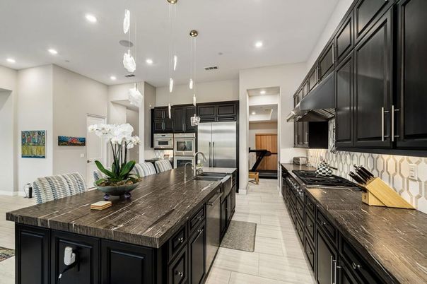 Interior, Kitchen, Pendant Lights, Recessed Lighting, Stainless Steel Appliances