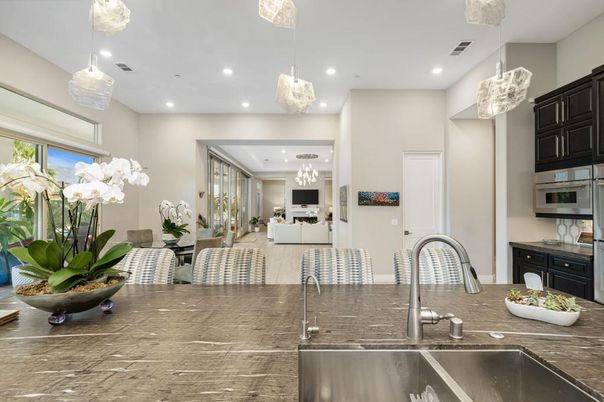 Dining room, Interior, Kitchen, Living room, Pendant Lights, Recessed Lighting