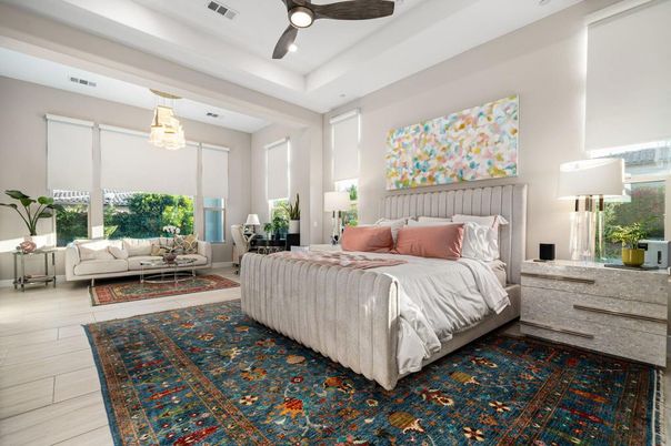 Bedroom, Interior, Pendant Lights, Recessed Lighting