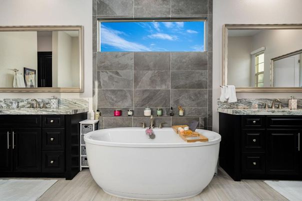 Bathroom, Free Standing Baths, Interior, Wood Texture Flooring