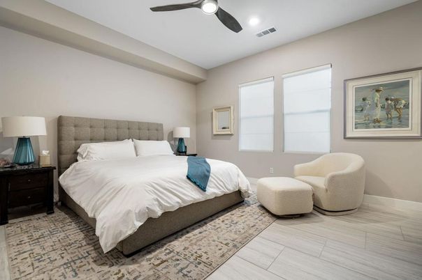 Bedroom, Interior, Recessed Lighting