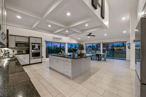 Dining room, Interior, Kitchen, Recessed Lighting, Stainless Steel Appliances