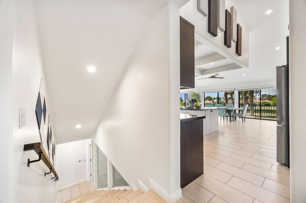 Interior, Recessed Lighting, Water, Wood Texture Flooring