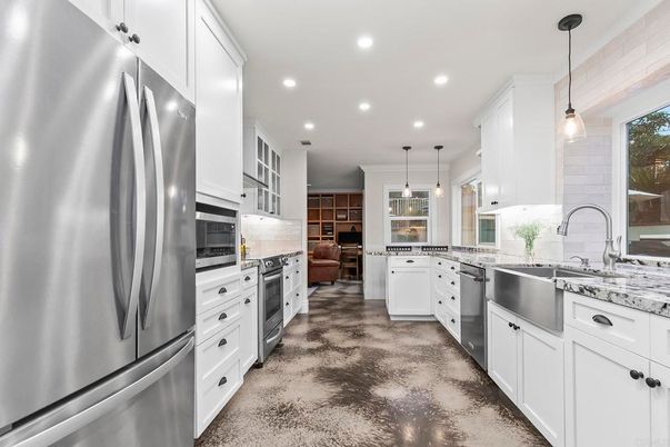 Interior, Kitchen, Pendant Lights, Recessed Lighting, Stainless Steel Appliances