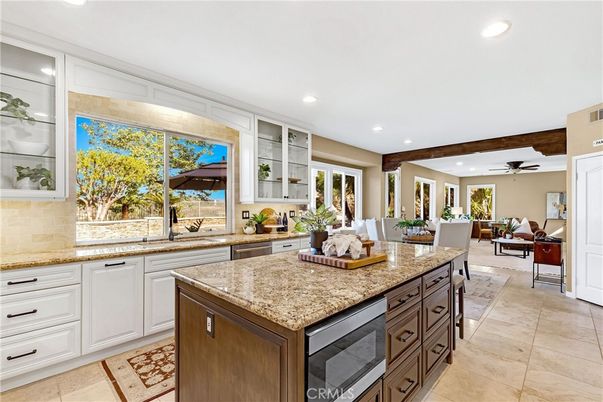 Dining room, Interior, Kitchen, Recessed Lighting, Wooden Beams