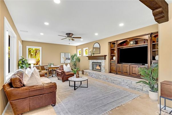 Fireplace, Interior, Living room, Recessed Lighting