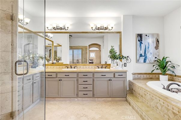 Bathroom, Dual Sink Vanities, Glass Shower, Interior