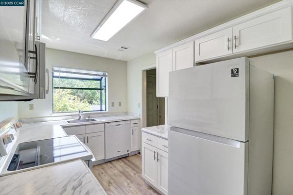 Interior, Kitchen, Wood Texture Flooring