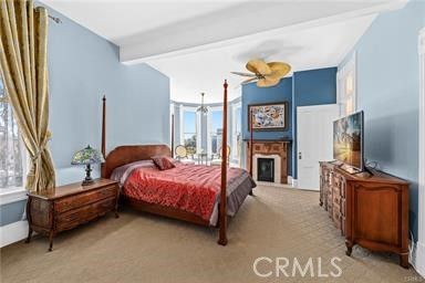 Bedroom, Fireplace, Interior