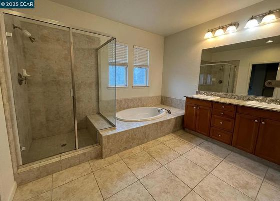 Bathroom, Dual Sink Vanities, Glass Shower, Interior