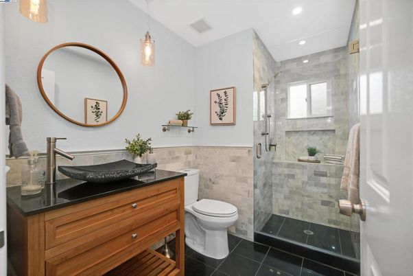 Bathroom, Glass Shower, Interior, Pendant Lights, Recessed Lighting