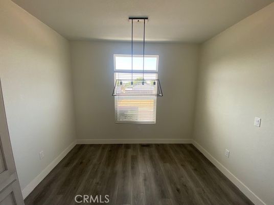 Empty room, Interior, Pendant Lights, Wood Texture Flooring