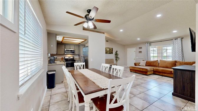 Dining room, Interior, Kitchen, Living room, Recessed Lighting, Stainless Steel Appliances