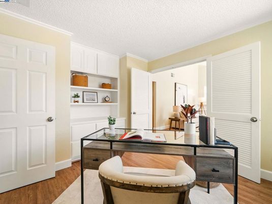 Home Office, Interior, Wood Texture Flooring