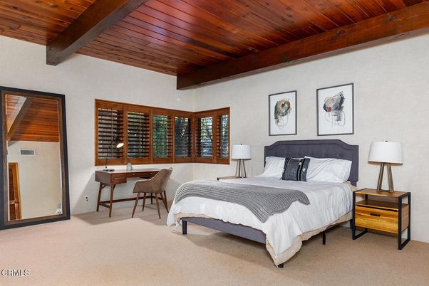 Bedroom, Home Office, Interior, Wooden Beams, Wooden Ceilings
