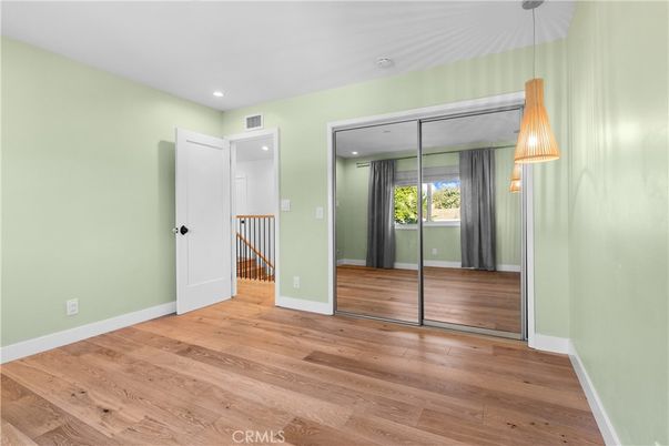 Empty room, Interior, Pendant Lights, Recessed Lighting, Wood Texture Flooring