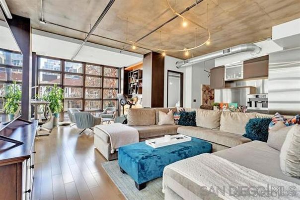 Interior, Kitchen, Living room, Pendant Lights, Stainless Steel Appliances, Wood Texture Flooring