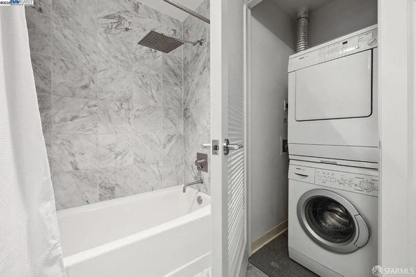 Bathroom, Interior, Marble Walls, Utility Closets, Washer