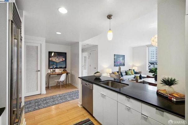 Dining room, Interior, Pendant Lights, Recessed Lighting, Wood Texture Flooring
