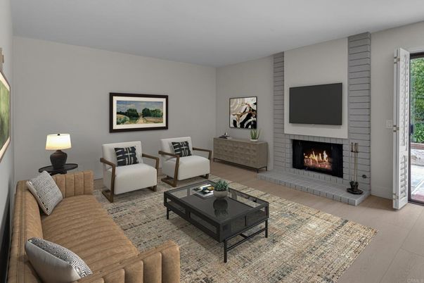 Fireplace, Interior, Living room, Wood Texture Flooring