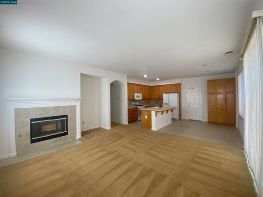 Empty room, Fireplace, Interior, Kitchen, Recessed Lighting