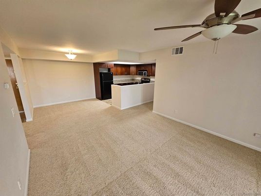 Empty room, Interior, Kitchen, Stainless Steel Appliances