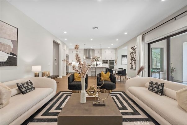Dining room, Interior, Kitchen, Living room, Pendant Lights, Recessed Lighting, Stainless Steel Appliances, Wood Texture Flooring
