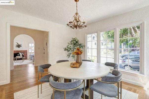 Chandelier, Dining room, Interior, Wood Texture Flooring