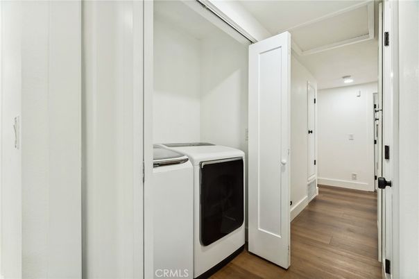 Interior, Recessed Lighting, Utility Closets, Washer, Wood Texture Flooring
