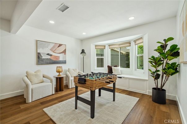 Game Room, Interior, Recessed Lighting, Wood Texture Flooring