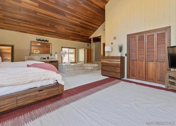 Bedroom, Interior, Wooden Ceilings