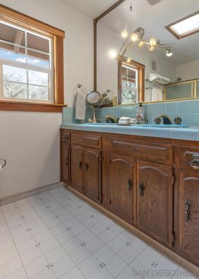 Bathroom, Dual Sink Vanities, Glass Shower, Interior, Tile Countertops